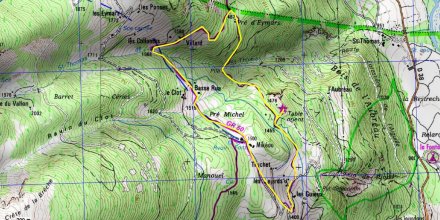 BOUCLE N°2 du Pré d’Eymars (tracé jaune).