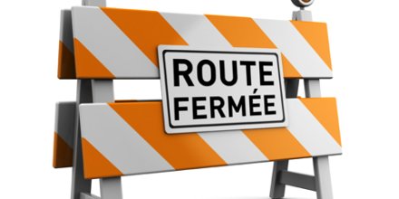 Coupure de route pour requalibrage